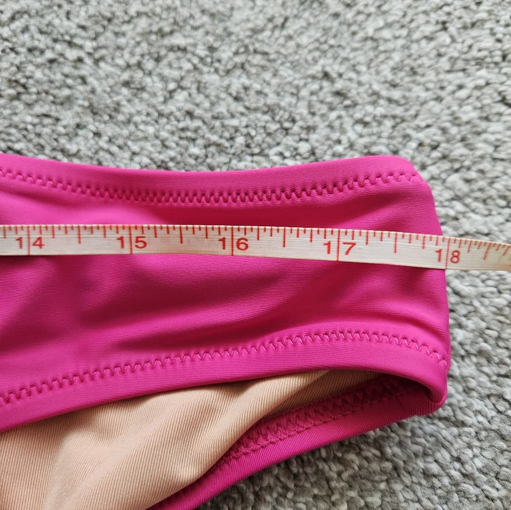 J.Crew Hipster Full Coverage Mid Rise Bikini Bottom, Xl, Pink